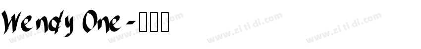 Wendy One字体转换